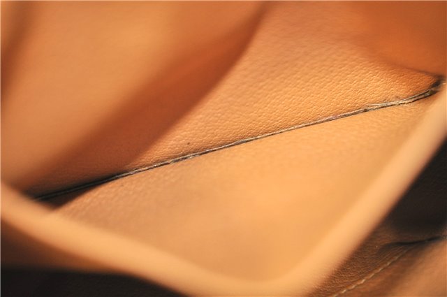 Authentic CELINE Macadam Blason Clutch Hand Bag Pouch PVC Leather Brown H6641