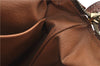 Authentic CELINE Macadam Blason Clutch Hand Bag Pouch PVC Leather Brown H6641