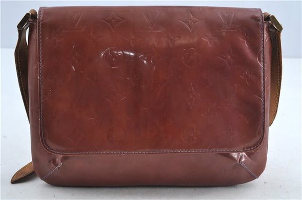 Auth Louis Vuitton Vernis Thompson Street Shoulder Bag Brown Ｍ91095 LV H6642