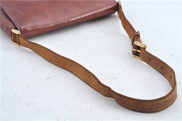 Auth Louis Vuitton Vernis Thompson Street Shoulder Bag Brown Ｍ91095 LV H6642