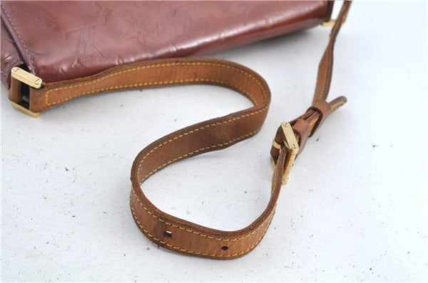 Auth Louis Vuitton Vernis Thompson Street Shoulder Bag Brown Ｍ91095 LV H6642