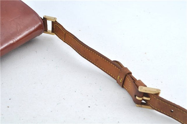 Auth Louis Vuitton Vernis Thompson Street Shoulder Bag Brown Ｍ91095 LV H6642