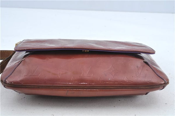 Auth Louis Vuitton Vernis Thompson Street Shoulder Bag Brown Ｍ91095 LV H6642