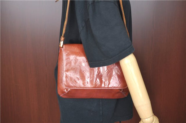 Auth Louis Vuitton Vernis Thompson Street Shoulder Bag Brown Ｍ91095 LV H6642