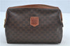 Authentic CELINE Macadam Blason Clutch Hand Bag Pouch PVC Leather Brown H6644
