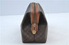 Authentic CELINE Macadam Blason Clutch Hand Bag Pouch PVC Leather Brown H6644