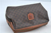 Authentic CELINE Macadam Blason Clutch Hand Bag Pouch PVC Leather Brown H6644