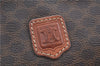 Authentic CELINE Macadam Blason Clutch Hand Bag Pouch PVC Leather Brown H6644
