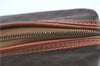 Authentic CELINE Macadam Blason Clutch Hand Bag Pouch PVC Leather Brown H6644