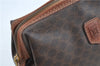 Authentic CELINE Macadam Blason Clutch Hand Bag Pouch PVC Leather Brown H6644