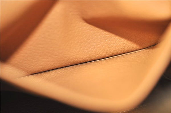 Authentic CELINE Macadam Blason Clutch Hand Bag Pouch PVC Leather Brown H6644