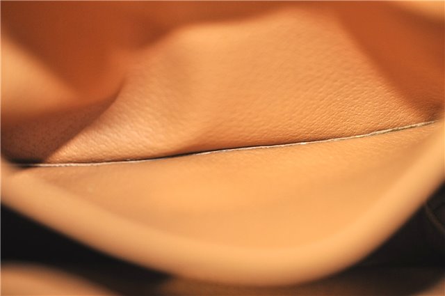 Authentic CELINE Macadam Blason Clutch Hand Bag Pouch PVC Leather Brown H6644