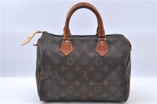 Authentic LOUIS VUITTON Monogram Speedy 25 Hand Bag M41528 LV H6658