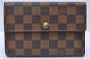 Authentic Louis Vuitton Damier Porte Tresor Etui Papier Wallet N61202 LV H6667