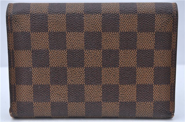 Authentic Louis Vuitton Damier Porte Tresor Etui Papier Wallet N61202 LV H6667