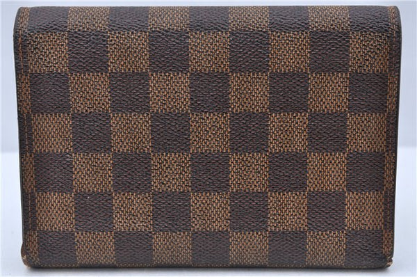 Authentic Louis Vuitton Damier Porte Tresor Etui Papier Wallet N61202 LV H6667