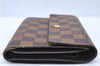 Authentic Louis Vuitton Damier Porte Tresor Etui Papier Wallet N61202 LV H6667