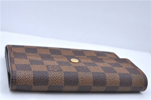 Authentic Louis Vuitton Damier Porte Tresor Etui Papier Wallet N61202 LV H6667