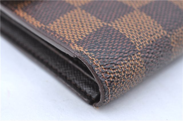 Authentic Louis Vuitton Damier Porte Tresor Etui Papier Wallet N61202 LV H6667