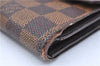 Authentic Louis Vuitton Damier Porte Tresor Etui Papier Wallet N61202 LV H6667