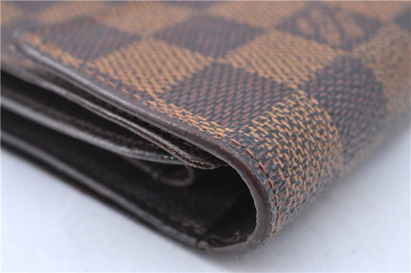 Authentic Louis Vuitton Damier Porte Tresor Etui Papier Wallet N61202 LV H6667