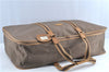 Auth GUCCI Web Sherry Line Travel Boston Bag Nylon Leather Brown Beige H6671