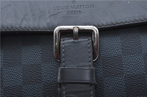 Auth Louis Vuitton Damier Cobalt Newport Messenger PM N41587 Shoulder Bag H6675