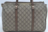 Auth GUCCI 2Way Shoulder Cross Body Boston Bag GG PVC Leather 322231 Brown H6678