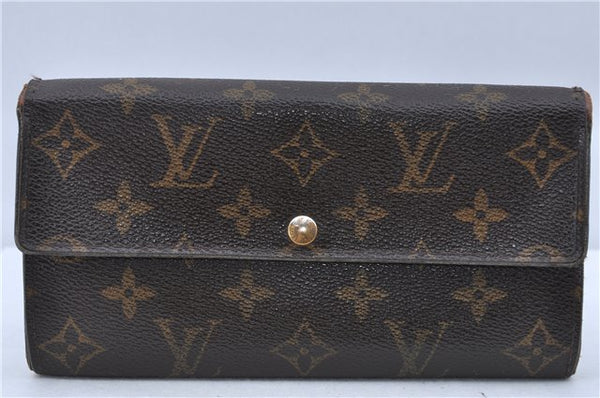 Authentic Louis Vuitton Monogram Portefeuille Sarah Purse Wallet M61734 LV H6682