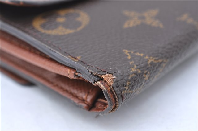 Auth Louis Vuitton Monogram Porte Monnaie Billet Carte Credit M61652 LV H6683