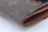 Auth Louis Vuitton Monogram Porte Monnaie Billet Carte Credit M61652 LV H6683