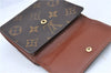 Auth Louis Vuitton Monogram Porte Monnaie Billet Carte Credit M61652 LV H6683