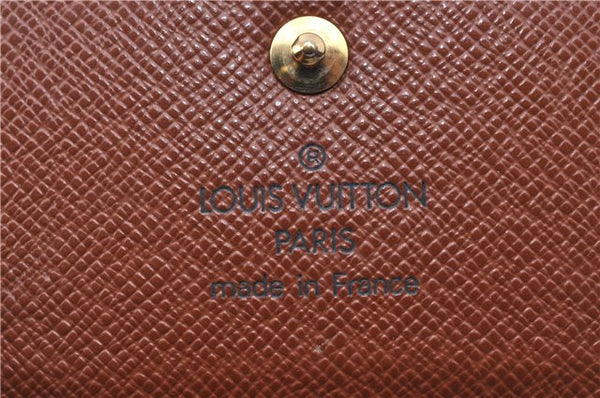 Auth Louis Vuitton Monogram Porte Monnaie Billet Carte Credit M61652 LV H6683