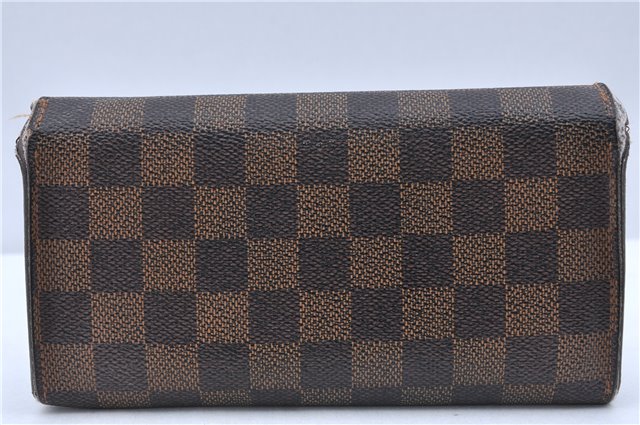 Authentic Louis Vuitton Damier Portefeuille Sarah Purse Wallet N61734 LV H6684