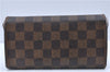 Authentic Louis Vuitton Damier Portefeuille Sarah Purse Wallet N61734 LV H6684