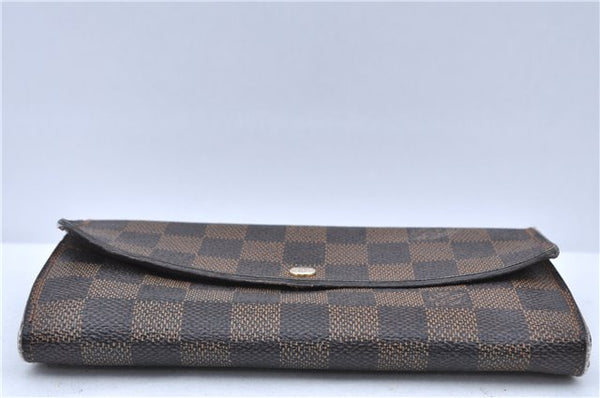 Authentic Louis Vuitton Damier Portefeuille Sarah Purse Wallet N61734 LV H6684