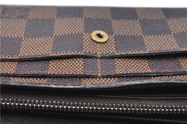 Authentic Louis Vuitton Damier Portefeuille Sarah Purse Wallet N61734 LV H6684