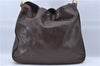 Authentic GUCCI Bamboo 2Way Shoulder Hand Bag Leather Brown H6692