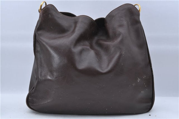 Authentic GUCCI Bamboo 2Way Shoulder Hand Bag Leather Brown H6692