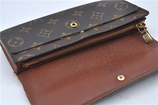 Authentic Louis Vuitton Monogram Portefeuille Sarah Purse Wallet M61734 LV H6695