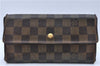 Authentic Louis Vuitton Damier Portefeuille International Wallet N61217 LV H6708