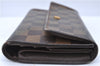 Authentic Louis Vuitton Damier Portefeuille International Wallet N61217 LV H6708