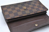 Authentic Louis Vuitton Damier Portefeuille International Wallet N61217 LV H6708