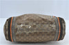 Authentic GUCCI GG Crystal Shoulder Tote Bag PVC Leather 189669 Gold Brown H6723