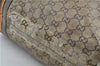 Authentic GUCCI GG Crystal Shoulder Tote Bag PVC Leather 189669 Gold Brown H6723