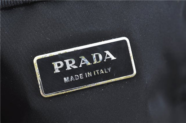 Authentic PRADA Nylon Tessuto Travel Boston Bag Black H6725