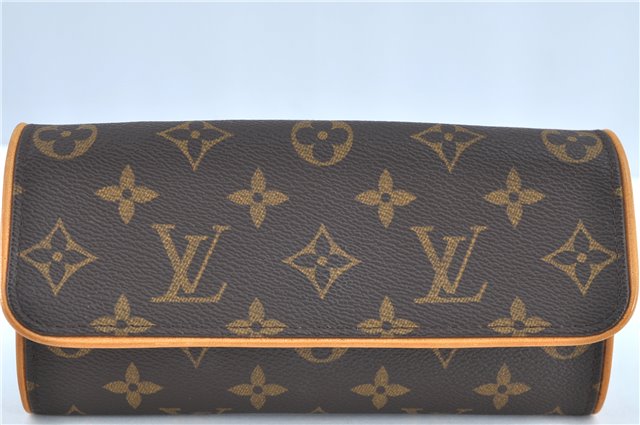 Authentic Louis Vuitton Monogram Pochette Twin PM Shoulder Bag M51854 LV H6757