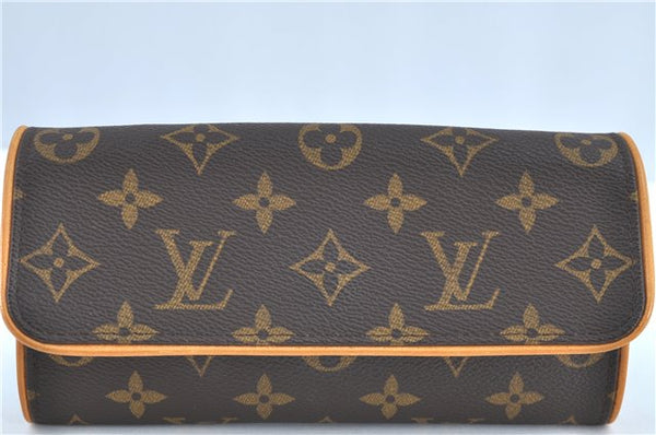 Authentic Louis Vuitton Monogram Pochette Twin PM Shoulder Bag M51854 LV H6757