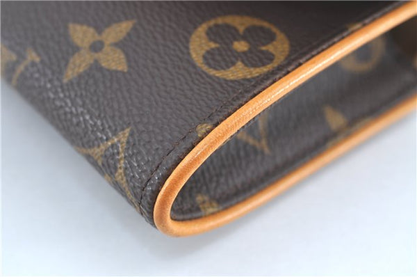 Authentic Louis Vuitton Monogram Pochette Twin PM Shoulder Bag M51854 LV H6757