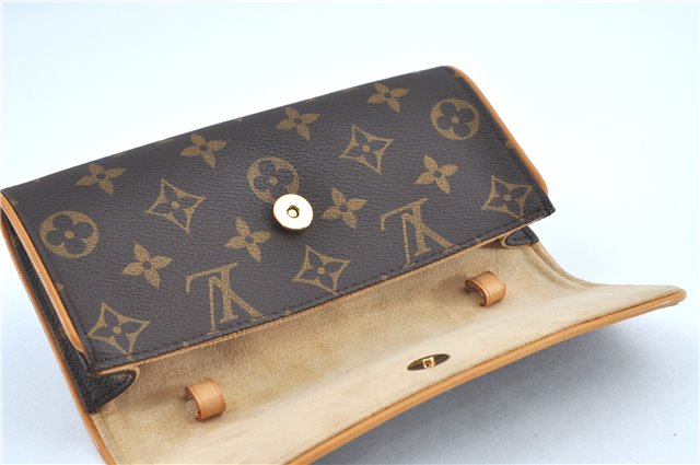 Authentic Louis Vuitton Monogram Pochette Twin PM Shoulder Bag M51854 LV H6757